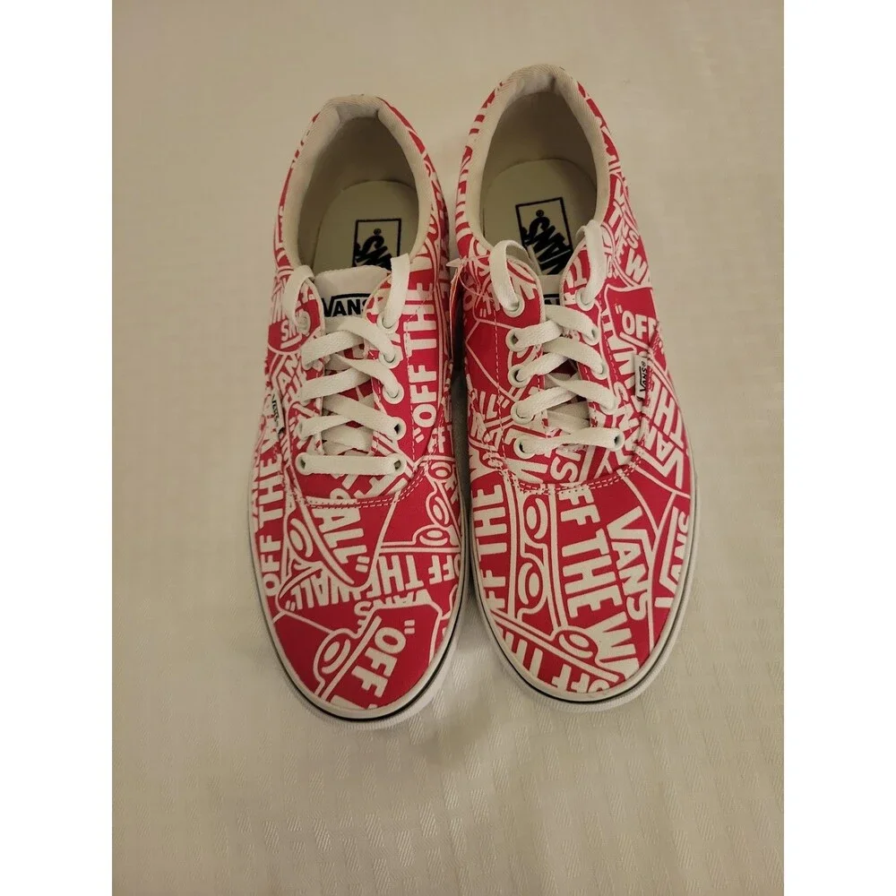 VANS Authentic OTW Repeat Mens 10 Slip Sneakers Red White Nwt